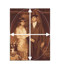 ovaler Bildausschnitt