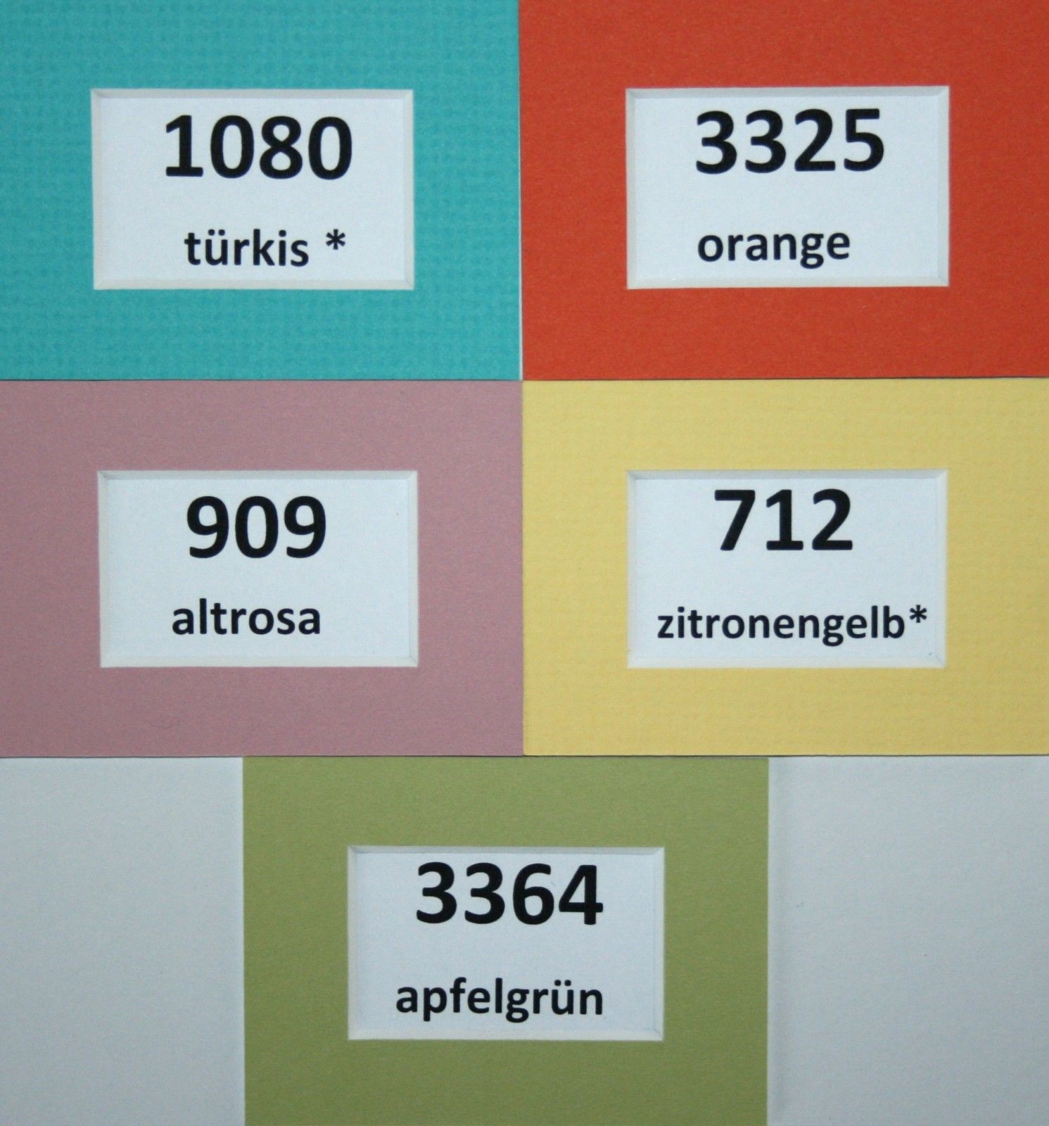 erhältliche Frabtöne Passepartoutkarton